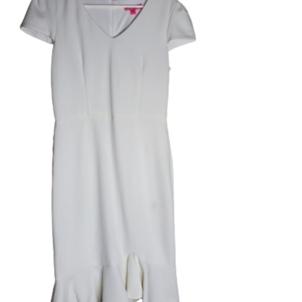 Betsey Johnson white body on silhouette dress - Picture 2 of 6